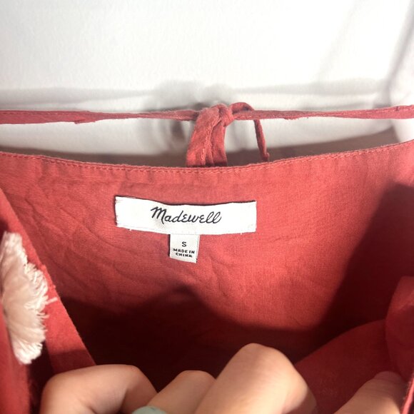 Madewell Embroidered Sunflower Cami Babydoll Dress Bohemian Granola Girl Sz S - Picture 6 of 9